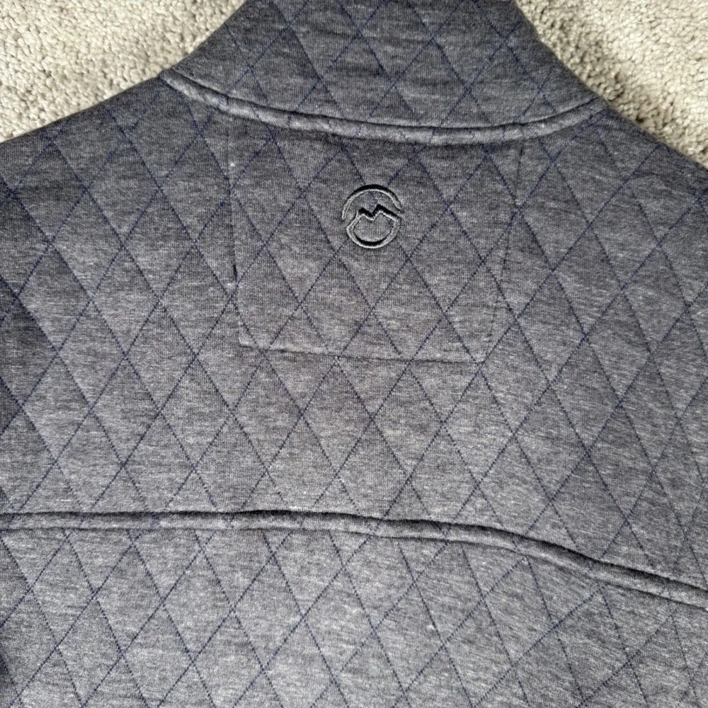 NWT Magellan Outdoors Men's Small Quilted Snap Pullover Gray Blue Classic Fit